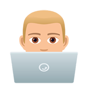 👨🏼‍💻 Emoji Tecnólogo: Tono De Piel Claro Medio en JoyPixels 5.0.