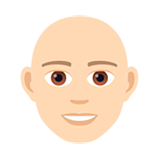 👨🏻‍🦲 Emoji Hombre: Tono De Piel Claro Y Sin Pelo en JoyPixels 5.0.