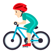 🚴🏻‍♂️ Emoji Homem Ciclista: Pele Clara na JoyPixels 5.0.