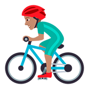 Émoji 🚴🏽‍♂️ Cycliste Homme : Peau Légèrement Mate sur JoyPixels 5.0.