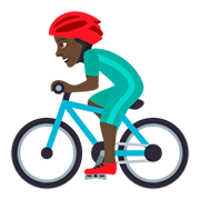 Émoji 🚴🏿‍♂️ Cycliste Homme : Peau Foncée sur JoyPixels 5.0.