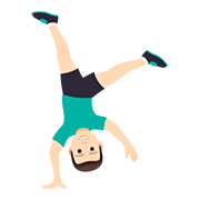 🤸🏻‍♂️ Emoji Hombre Haciendo Una Voltereta Lateral: Tono De Piel Claro en JoyPixels 5.0.