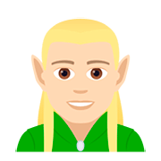 Émoji 🧝🏻‍♂️ Elfe Homme : Peau Claire sur JoyPixels 5.0.