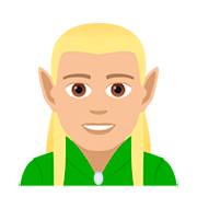 🧝🏼‍♂️ Emoji Elfo Homem: Pele Morena Clara na JoyPixels 5.0.