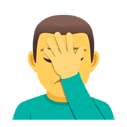 🤦‍♂️ Emoji Homem Decepcionado na JoyPixels 5.0.