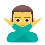 🙅‍♂️ Emoji Hombre Haciendo El Gesto De «no» en JoyPixels 5.0.