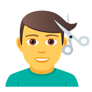 Émoji 💇‍♂️ Homme Qui Se Fait Couper Les Cheveux sur JoyPixels 5.0.