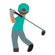 🏌🏽‍♂️ Emoji Homem Golfista: Pele Morena na JoyPixels 5.0.