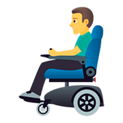 Emoji 👨‍🦼 Uomo Su Sedia A Rotelle Motorizzata su JoyPixels 5.0.