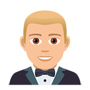 🤵🏼 Emoji Person im Smoking: mittelhelle Hautfarbe JoyPixels 5.0.