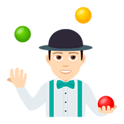 🤹🏻‍♂️ Emoji Jongleur: helle Hautfarbe JoyPixels 5.0.