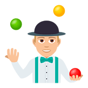 🤹🏼‍♂️ Emoji Homem Malabarista: Pele Morena Clara na JoyPixels 5.0.