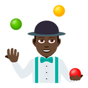 🤹🏿‍♂️ Emoji Jongleur: dunkle Hautfarbe JoyPixels 5.0.