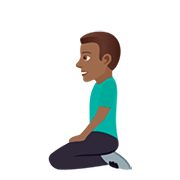 🧎🏾‍♂️ Emoji Hombre De Rodillas: Tono De Piel Oscuro Medio en JoyPixels 5.0.