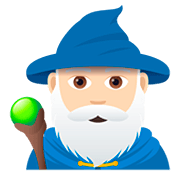 🧙🏻‍♂️ Emoji Mago: Tono De Piel Claro en JoyPixels 5.0.