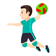 Émoji 🤾🏻‍♂️ Handballeur : Peau Claire sur JoyPixels 5.0.