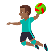 Émoji 🤾🏾‍♂️ Handballeur : Peau Mate sur JoyPixels 5.0.