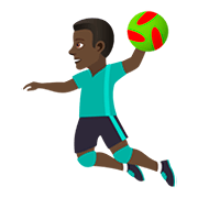 Émoji 🤾🏿‍♂️ Handballeur : Peau Foncée sur JoyPixels 5.0.