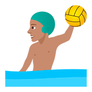 Émoji 🤽🏽‍♂️ Joueur De Water-polo : Peau Légèrement Mate sur JoyPixels 5.0.