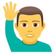 Emoji 🙋‍♂️ Uomo Con Mano Alzata su JoyPixels 5.0.