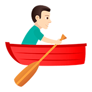 🚣🏻‍♂️ Emoji Homem Remando: Pele Clara na JoyPixels 5.0.