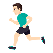 Emoji 🏃🏻‍♂️ Uomo Che Corre: Carnagione Chiara su JoyPixels 5.0.