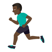 Emoji 🏃🏿‍♂️ Uomo Che Corre: Carnagione Scura su JoyPixels 5.0.