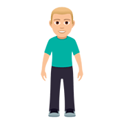 🧍🏼‍♂️ Emoji Hombre De Pie: Tono De Piel Claro Medio en JoyPixels 5.0.