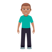 🧍🏽‍♂️ Emoji Homem Em Pé: Pele Morena na JoyPixels 5.0.