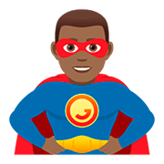 Émoji 🦸🏾‍♂️ Super-héros Homme : Peau Mate sur JoyPixels 5.0.