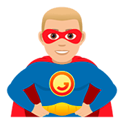 🦸🏼‍♂️ Emoji Superheld: mittelhelle Hautfarbe JoyPixels 5.0.