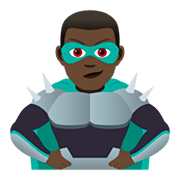 Emoji 🦹🏿‍♂️ Supercattivo Uomo: Carnagione Scura su JoyPixels 5.0.