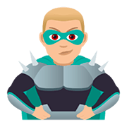 Emoji 🦹🏼‍♂️ Supercattivo Uomo: Carnagione Abbastanza Chiara su JoyPixels 5.0.