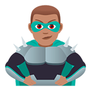 Émoji 🦹🏽‍♂️ Super-vilain Homme : Peau Légèrement Mate sur JoyPixels 5.0.
