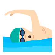 🏊🏻‍♂️ Emoji Schwimmer: helle Hautfarbe JoyPixels 5.0.