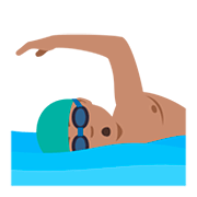 🏊🏽‍♂️ Emoji Schwimmer: mittlere Hautfarbe JoyPixels 5.0.