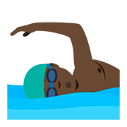 🏊🏿‍♂️ Emoji Hombre Nadando: Tono De Piel Oscuro en JoyPixels 5.0.