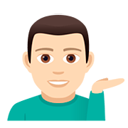 Emoji 💁🏻‍♂️ Uomo Con Suggerimento: Carnagione Chiara su JoyPixels 5.0.