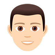 👨🏻 Emoji Hombre: Tono De Piel Claro en JoyPixels 5.0.