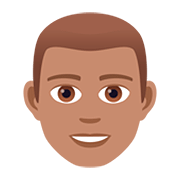 Émoji 👨🏽 Homme : Peau Légèrement Mate sur JoyPixels 5.0.