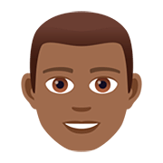 Émoji 👨🏾 Homme : Peau Mate sur JoyPixels 5.0.
