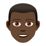 Emoji 👨🏿 Uomo: Carnagione Scura su JoyPixels 5.0.