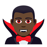 🧛🏿‍♂️ Emoji männlicher Vampir: dunkle Hautfarbe JoyPixels 5.0.
