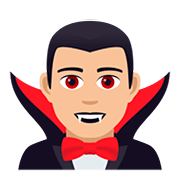 🧛🏼‍♂️ Emoji Homem Vampiro: Pele Morena Clara na JoyPixels 5.0.