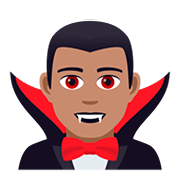 🧛🏽‍♂️ Emoji männlicher Vampir: mittlere Hautfarbe JoyPixels 5.0.