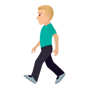🚶🏼‍♂️ Emoji Fußgänger: mittelhelle Hautfarbe JoyPixels 5.0.