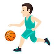 ⛹🏻‍♂️ Emoji Hombre Botando Un Balón: Tono De Piel Claro en JoyPixels 5.0.
