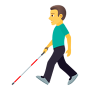 Emoji 👨‍🦯 Uomo Con Bastone Bianco Di Orientamento su JoyPixels 5.0.
