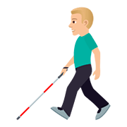 👨🏼‍🦯 Emoji Hombre Con Bastón: Tono De Piel Claro Medio en JoyPixels 5.0.