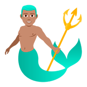 Émoji 🧜🏽‍♂️ Triton : Peau Légèrement Mate sur JoyPixels 5.0.